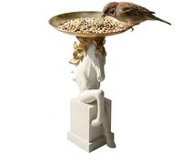 Plateau d'alimentation pour oiseaux - Résine de conception de tête de cheval, sculpture de mangeoire pour oiseaux d'extérieur, utilisation dans un jardin de taille moyenne, construction de matériaux e