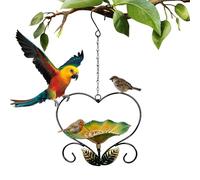 Plateau D'alimentation Pour Oiseaux - Station D'alimentation Robuste En Forme De Fleur En Fer, Mangeoire Décorative En Métal Pour Pinsons, Plateau Suspendu Résistant Aux Intempéries | Pour L'observati