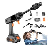 Plateau d'alimentation sans émission - Outil de fixation de tuyau haute pression | Pulvérisateur portatif avec buse réglable à 2 positions | Plateau de nettoyage extérieur pour voiture Patio Rv Maison