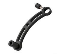 Plateau d'appât de pêche avec bras d'extension en alliage - Support latéral réglable pour pêche à la carpe grossière - Noir - 14 cm (poignée incurvée - A)