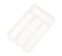 Plateau d'argenterie, 27x17.7x3,5 cm, 4 compartiments, organisateur d'ustensiles compacts | Porte-stockage du tiroir pour fourchettes, couverts, outils de cuisson | Cuisine idéale, appartement, d