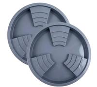 Plateau d'Arrosage par le Bas, Roulettes Cachées, Soucoupes, 2 Pcs | Roues en Caoutchouc 360°, Charge 40kg pour Pots de Jardin Intérieur, Extérieur, Terrasse(Gray,40.5x9.2cm/16x3.6in)