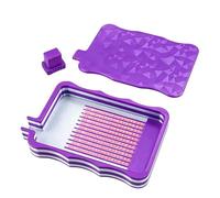 Plateau d'art en strass - Organiseur d'outils de peinture dégradée | Plateau de cueillette de perles pour bijoux, tri, lapidation, bureau, table, perles et travaux manuels