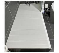 Plateau de baignoire de luxe avec couvercle réglable, étagère de bain pliable et couvercle isolant anti-poussière en PVC pour spa et lecture, multifonctionnel et élégant (167,6 x 215,4 x 0,4 cm)