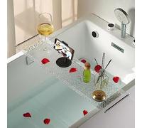 Plateau de baignoire de luxe avec poignées en métal - Étagère de spa étanche pour la relaxation Idéal pour la salle de bain pour tremper les essentiels et l'expérience du spa