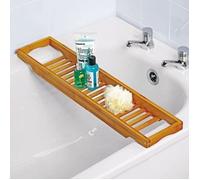 Bambus Badewannenablage 64 x 15 cm Badewannenbrücke Badewannenaufsatz Wannenablage Bambus Holz Badewannen Ablage