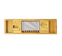 Plateau de baignoire extensible - Support de spa nizer pour livres, vin, tablettes et accessoires - Étagère de rangement réglable pour salle de bain pour la détente et le confort