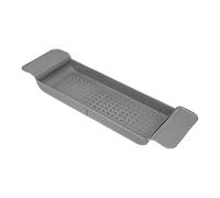 Plateau de baignoire extensible sur baignoire - Étagère à drainage rapide - Organiseur de rangement pour spa à domicile - Pour appartement, auberge, hôtel, dortoir, gel douche, shampooing