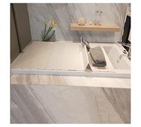 Plateau de baignoire isolant de 0,6 cm d'épaisseur multifonction en plastique blanc pliable en PVC pour salle de bain, spa, 22 tailles (80 x 135 x 0,6 cm)