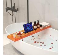 Plateau De Baignoire,Plateau De Salle De Bain RéTractable, Plateau Rectangulaire,BoîTe De Rangement,Plateaux Rectangulaires Pour Bougies,Savon,Serviettes