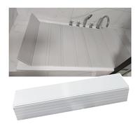 Plateau de baignoire pliable avec couvercle isolant en PVC - Support de rangement évolutif pour baignoires standard - Couvercle de baignoire multifonction et étagère de table de douche et design