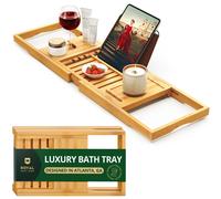 Plateau de baignoire pliable haut de gamme ROYAL CRAFT WOOD - Plateau de bain en bois pour baignoire tag re de baignoire en bambou Plateau de ta
