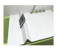 Plateau de baignoire pliable multifonction résistant à la poussière avec volet isolant en PVC pour spa ou lecture de luxe 0,6 cm d'épaisseur (70 x 135 x 0,6 cm)