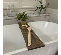 Plateau de bain en bois pour baignoire - 116,8 cm - Caddie de baignoire vieilli - Cadeau idéal pour les femmes - Idéal pour les amateurs de bain et la relaxation.