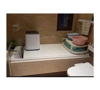 Plateau de bain réglable et couvercle de baignoire anti-poussière pliable pour téléphones/tablettes, très résistant, capacité de 40 kg, 75 x 135 x 1,2 cm, accessoire de salle de bain parfait
