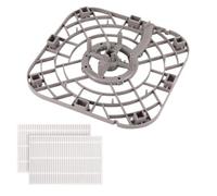 Plateau de base ajouré de remplacement pour systèmes de lavage de bouteilles, ensemble de plateaux gris avec 2 pièces filtrantes pour pièces de pompe, bouteilles et entretien quotidien du lave-linge,