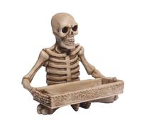 Plateau de bonbons squelette d'Halloween - Plateau de e squelette d'Halloween - Halloween Candy Bowl, Skeleton Hands Candy Plan, Décoration de tête de mort en résine pour table à la maison