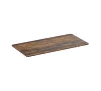 Plateau de bureau bords arrondis 150x75cm, brun rustique