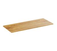Plateau de bureau bords arrondis 180x75cm, bois clair rustique