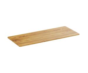Plateau de bureau bords arrondis 180x75cm, bois clair rustique