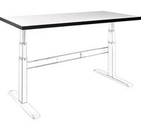 Plateau de bureau celexon eAdjust HPL 125 x 75cm, blanc
