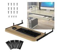 Plateau de bureau ergonomique avec glissière de clavier réglable en hauteur, 54/60/70 x 27 cm - Extension de bureau standard, idéal pour le confort et la productivité