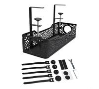 Plateau de câble inférieur de bureau pour organiser les câbles désordonnés au bureau ou à la maison avec matériau en acier au carbone résistant à la rouille et cadre en grille (A)