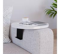Plateau de café 'Kuleskyd' ajustable Ø34 cm support en métal blanc