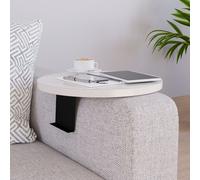 Plateau de café 'Kuleskyd' réglable Ø34 cm support métallique Crème