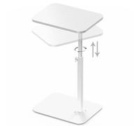 Plateau de canapé pour canapé rotatif à 360° réglable en hauteur (blanc)