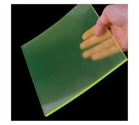 Plateau de caoutchouc élastique de silicone, PU Polyurethane Sheet Yellow Semi-Transparent 200mm x 500mm Thickness 1-10mm(Thickness:4mm)