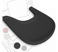 Plateau de chaise haute compatible avec la chaise Stokke Tripp Trapp - ne permet pas l’utilisation de plats à ventouse - design ergonomique incurvé, Noir mat, sans BPA, facile à monter
