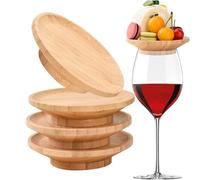 Plateau de charcuterie de vin - Accessoires de planche à fromage - Présentoir en bois polyvalent - Présentation amusante - Vaisselle de fête pour vin, fromage, collations, apéritifs, hors-d'œuvre