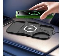 Plateau de Charge sans Fil pour Voiture,Step Design Tapis De Chargement Automobile sans Fil Plat | Base Antidérapante Portable pour Pickup Camionnette Scooter Berline Bureau Maison Conducteurs
