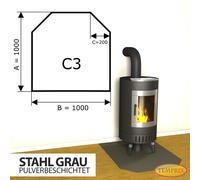 Plateau De Cheminée En Acier Gris Anti-Fumée - C3