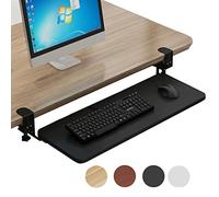 Plateau de clavier 550/650/750 mm, tiroir extractible pour clavier à domicile, bureau, plateforme en noyer, design ergonomique pour un confort peu encombrant, 520 x 250 mm