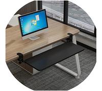 Plateau de clavier avec accoudoir et étagère coulissante - Tiroir de clavier sous le bureau, bois durable, roulements à billes, capacité de charge de 22 kg, glisse lisse pour un espace de travail