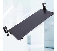 Plateau de clavier coulissant avec pince pour un accès facile - Design compact - Hauteur réglable - Parfait pour la maison ou le jeu