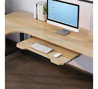 Plateau de clavier d'ordinateur en bois à hauteur réglable avec étagère coulissante pour clavier 54/60/70 cm de longueur Plateforme coulissante pour une expérience de frappe ergonomique