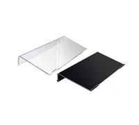 Plateau de clavier en acrylique avec design ergonomique inclinable pour une meilleure posture de frappe et une optimisation de l'espace de bureau (noir)