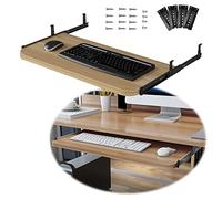 Plateau De Clavier En Bois 5 Couleurs Coulissant Sous Le Bureau, 54/60/70x27cm, Support De Tablette, Tiroir De Support De Clavier Réglable En Hauteur, Étagères De Rangement Pour Clavier Et Souris