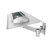 Plateau de clavier ergonomique, design mural, bras pivotant à mouvement complet pour clavier et souris, plateforme de 61 x 19,5 cm, construction en aluminium durable