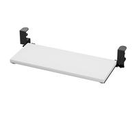 Plateau de clavier ergonomique extractible avec pince en C, support de clavier sous le bureau, capacité de charge de 25 kg, extension de bureau blanche de 40 cm, extension de bureau pour une écriture