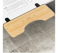 Plateau de clavier ergonomique, rallonge de bureau réglable avec pince, support d'ordinateur coulissant, accoudoir pour coudes, blanc, 64 x 24 cm, parfait pour le bureau à domicile
