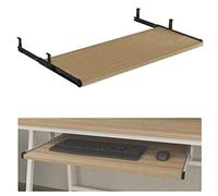 Plateau de clavier ergonomique réglable 52/65/75 x 25 cm, modification sous le bureau, design coulissant, compatible avec tiroir de rangement pour souris, réduit la fatigue, solution gain de place