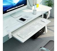 Plateau de clavier ergonomique réglable avec accoudoirs - Support compact sous le bureau pour une installation confortable du poste de travail Plateforme de souris améliorée pour une meilleure posture