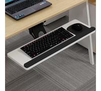 Plateau de clavier ergonomique réglable sous le bureau avec tiroir coulissant pour la maison, le bureau, les jeux et la station de travail, design compact, confort et productivité améliorés