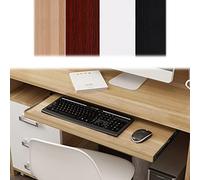 Plateau de clavier ergonomique réglable sous le bureau, étagère coulissante en bois pour clavier, repose-poignet de 25 kg, parfait pour souris d'ordinateur et poste de travail pour clavier