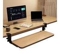 Plateau de clavier ergonomique sous le bureau avec tiroirs coulissants sans perçage pour clavier et souris pour la maison/le bureau, 65 x 24 cm, design compact