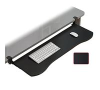 Plateau de clavier extra large avec pince en C 52/65/75 x 25 cm - Tiroir ergonomique sous le bureau avec système de glissement lisse pour plus de confort et de rangement des claviers et souris